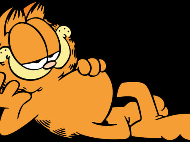 Laughing_ Garfield_ Cartoon PNG with transparent background