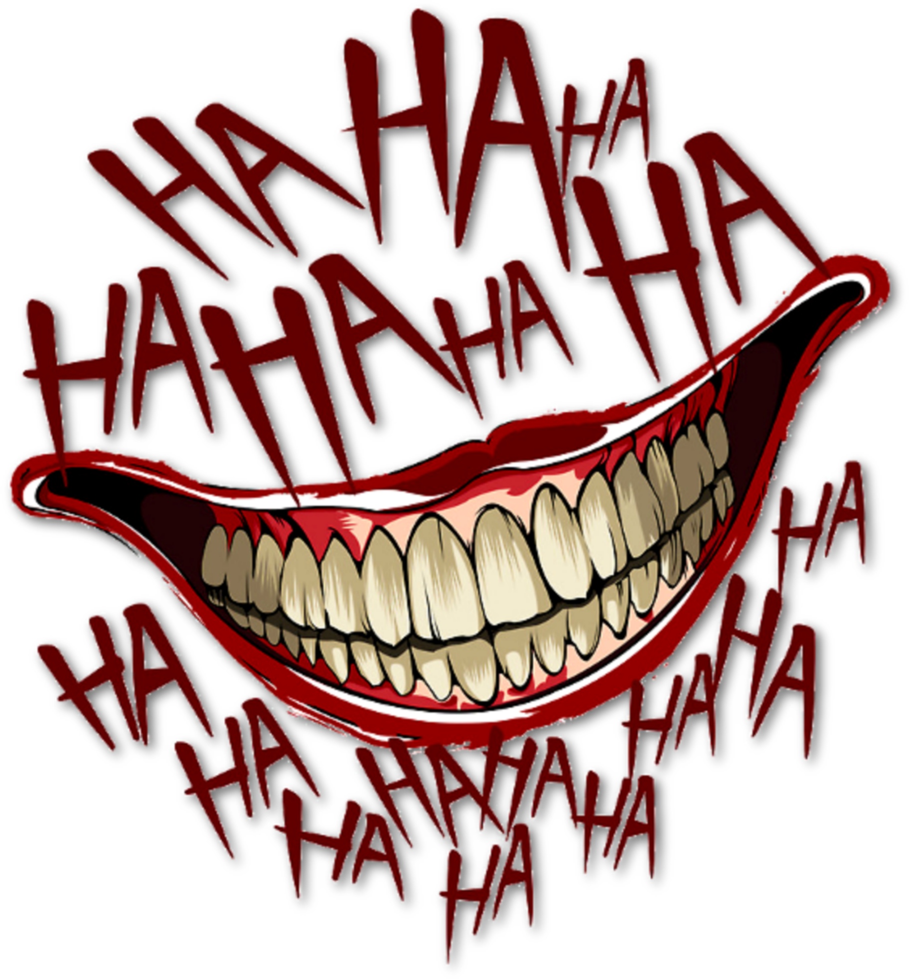 #mq #haha #laugh #mouth #red #joker - Joker Ha Ha Ha, HD Png Download PNG with transparent background