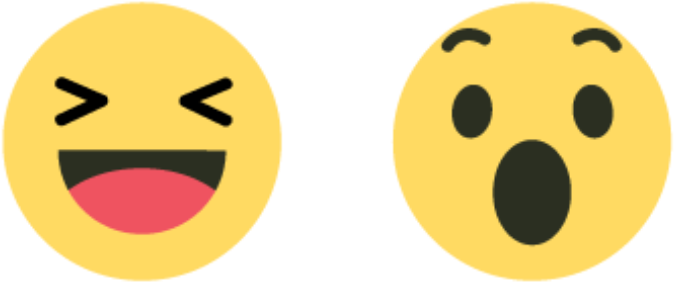 Laughingand Surprised Emoji Set PNG with transparent background