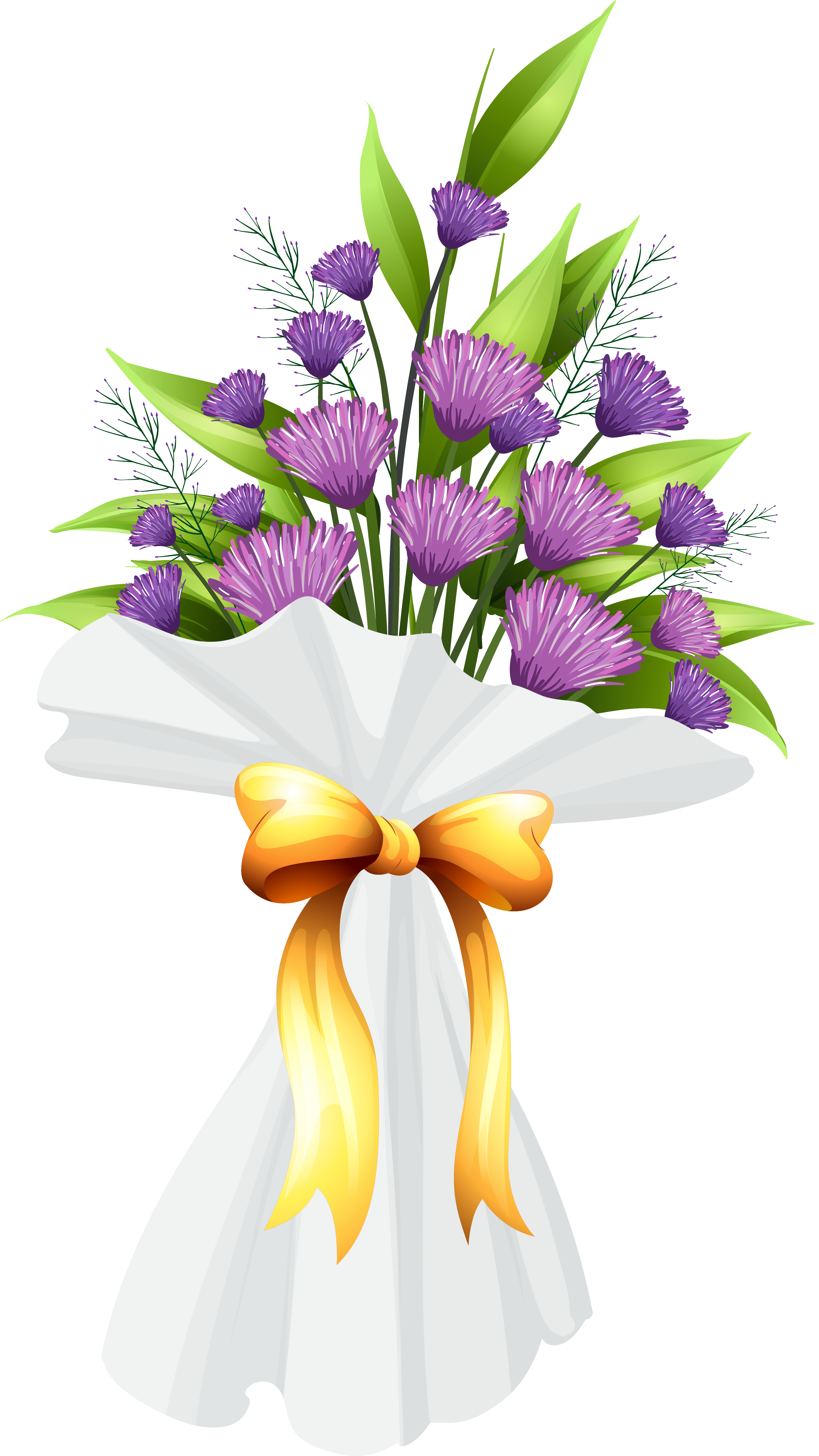 Lavender Bouquet Illustration PNG with transparent background