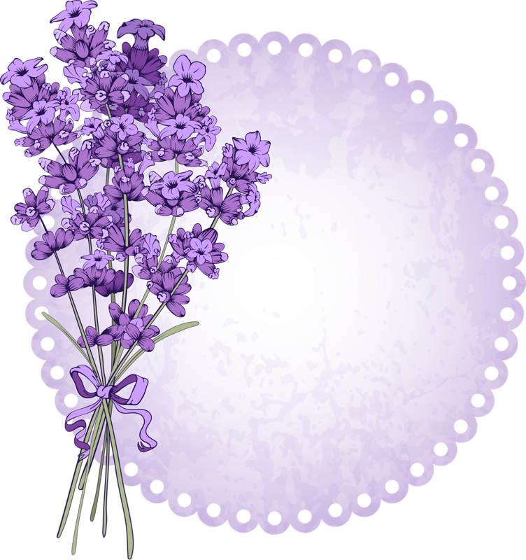 Lavender Bouquet Illustration PNG with transparent background