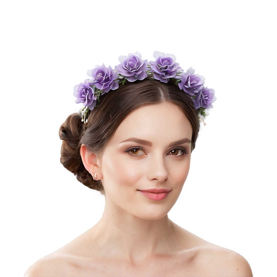 Lavender Bridal Headpiece Png 05062024