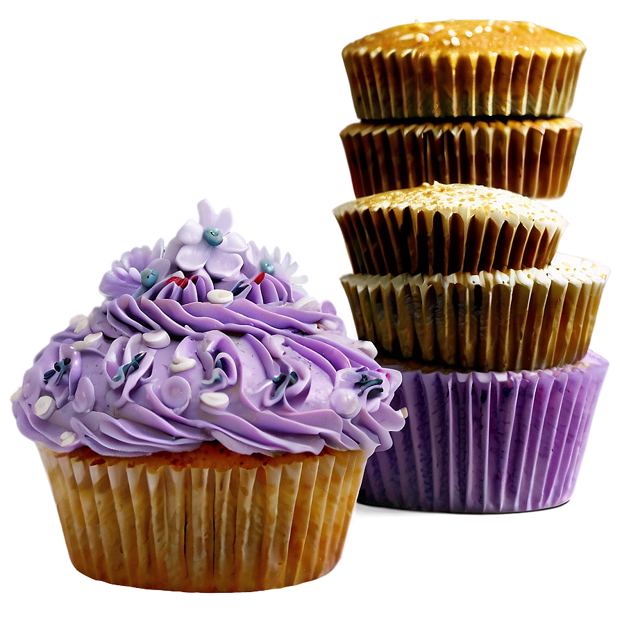 Lavender Cupcakes Png Ecr85