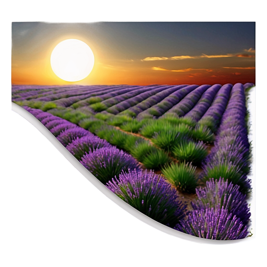 Lavender Field Sunset Png Aju