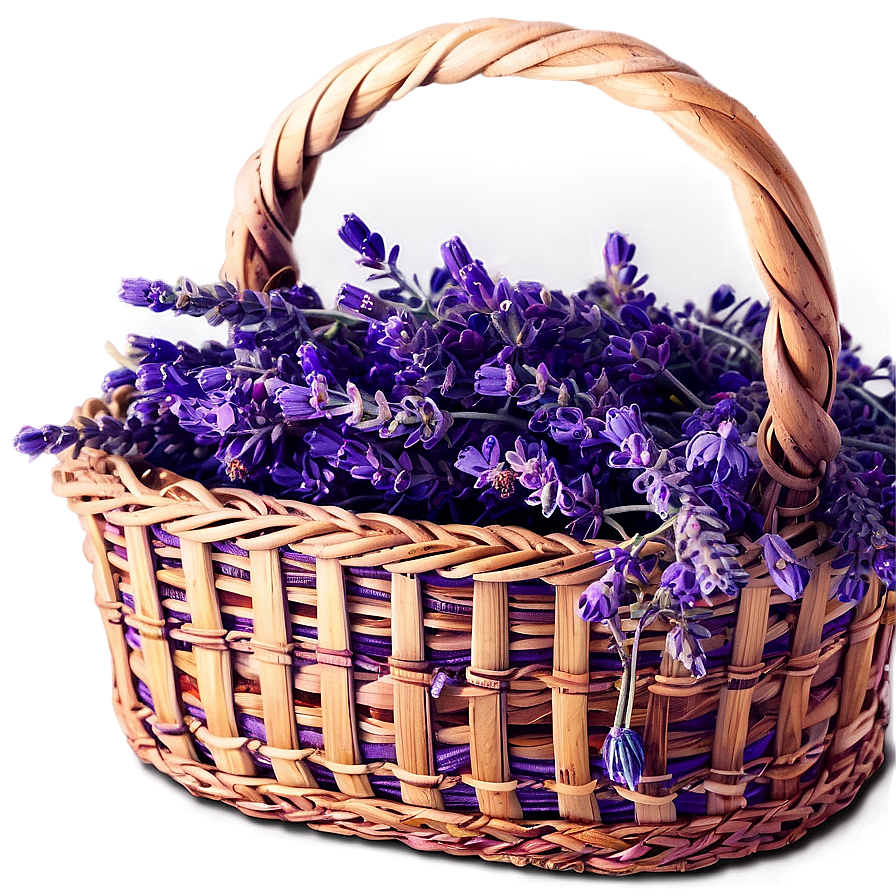 Lavender Harvest Basket Png Ggr