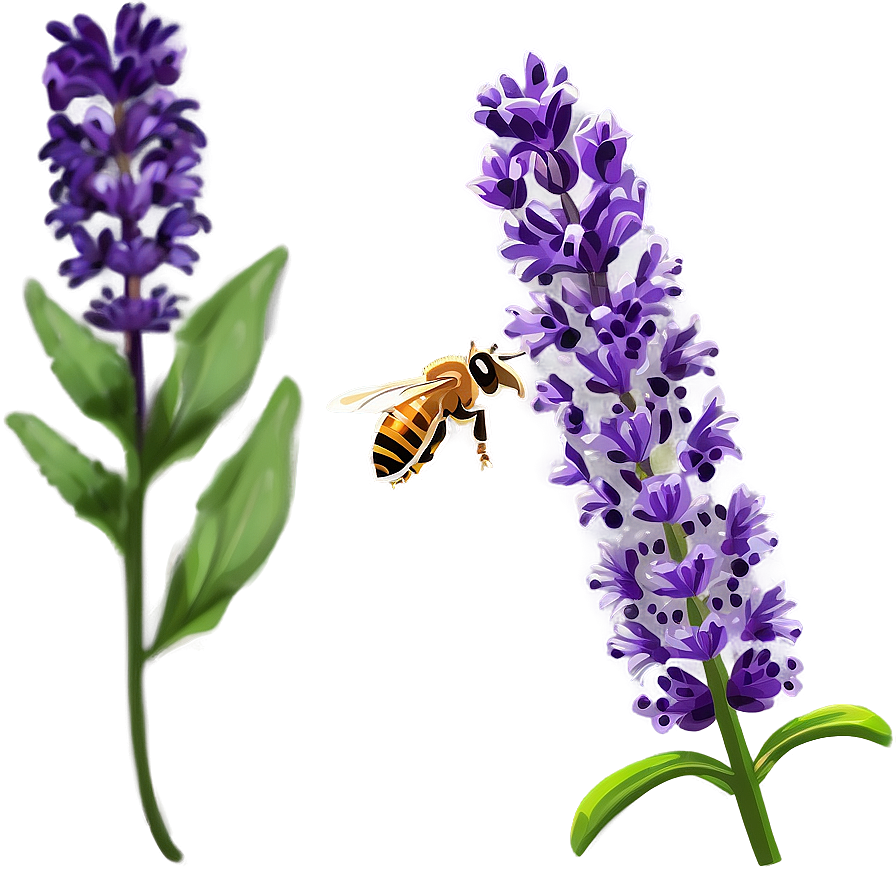 Lavender Honey Bee Garden Png 06282024