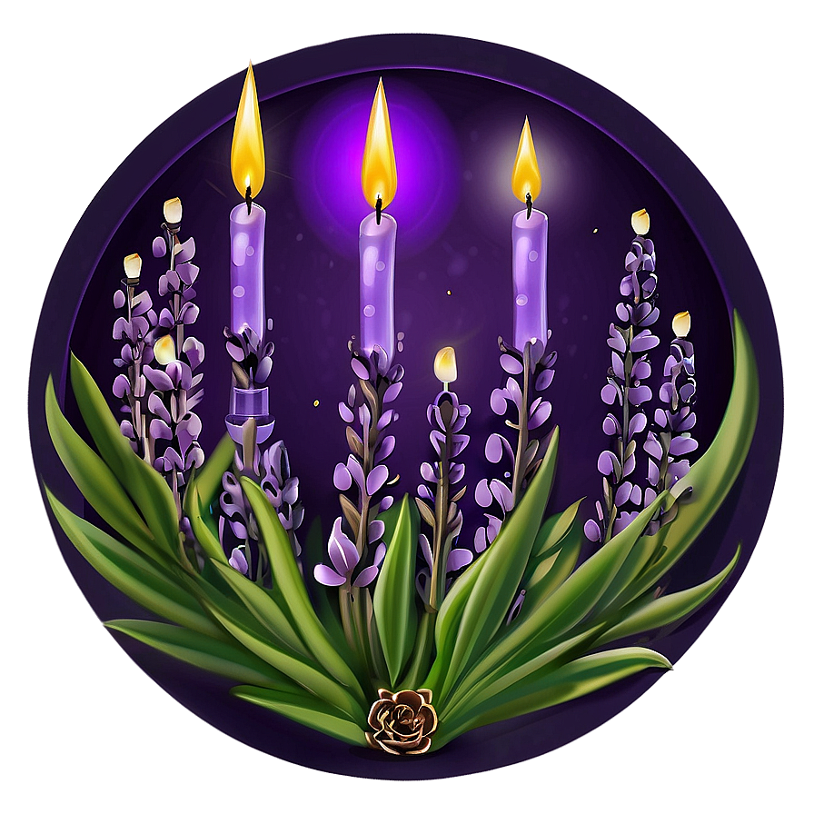 Lavender Infused Candle PNG yos1 PNG with transparent background