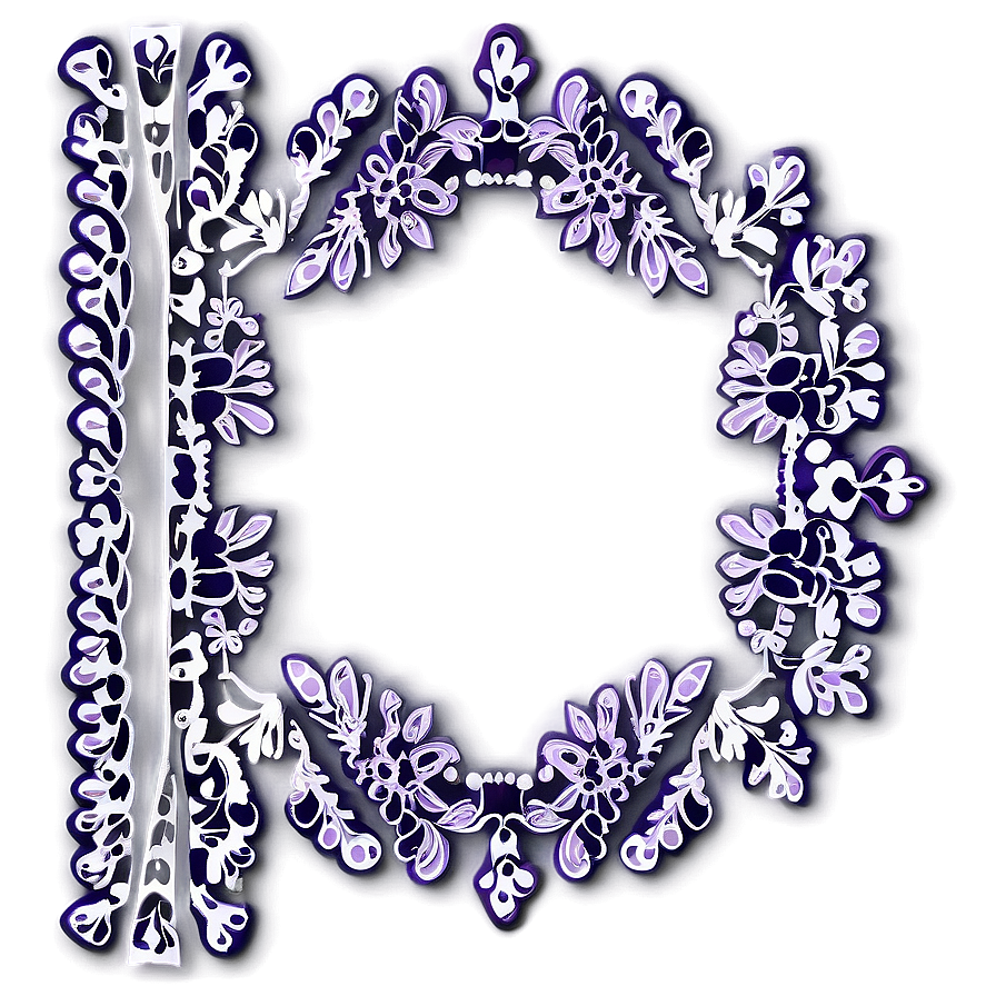 Lavender Lace Border Clipart Png 06262024