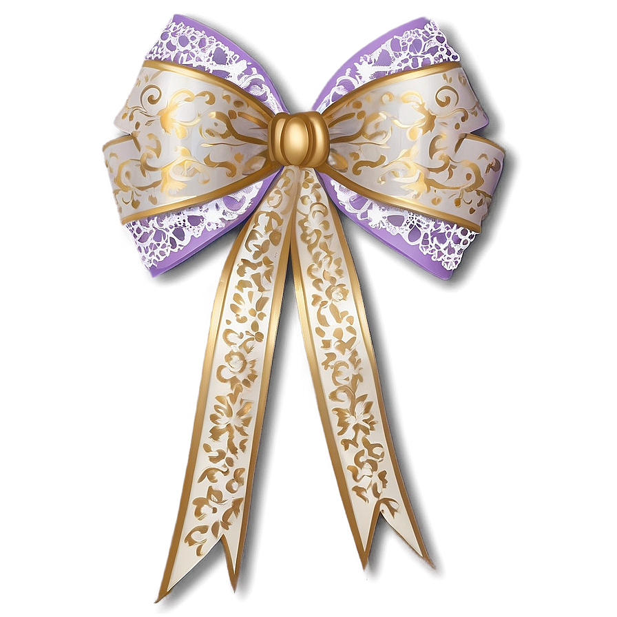 Lavender Lace Gift Bow Png Seb