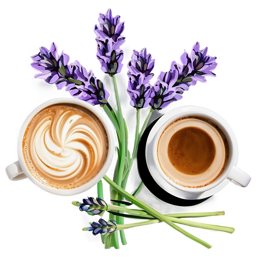 Lavender Latte Art Png 14