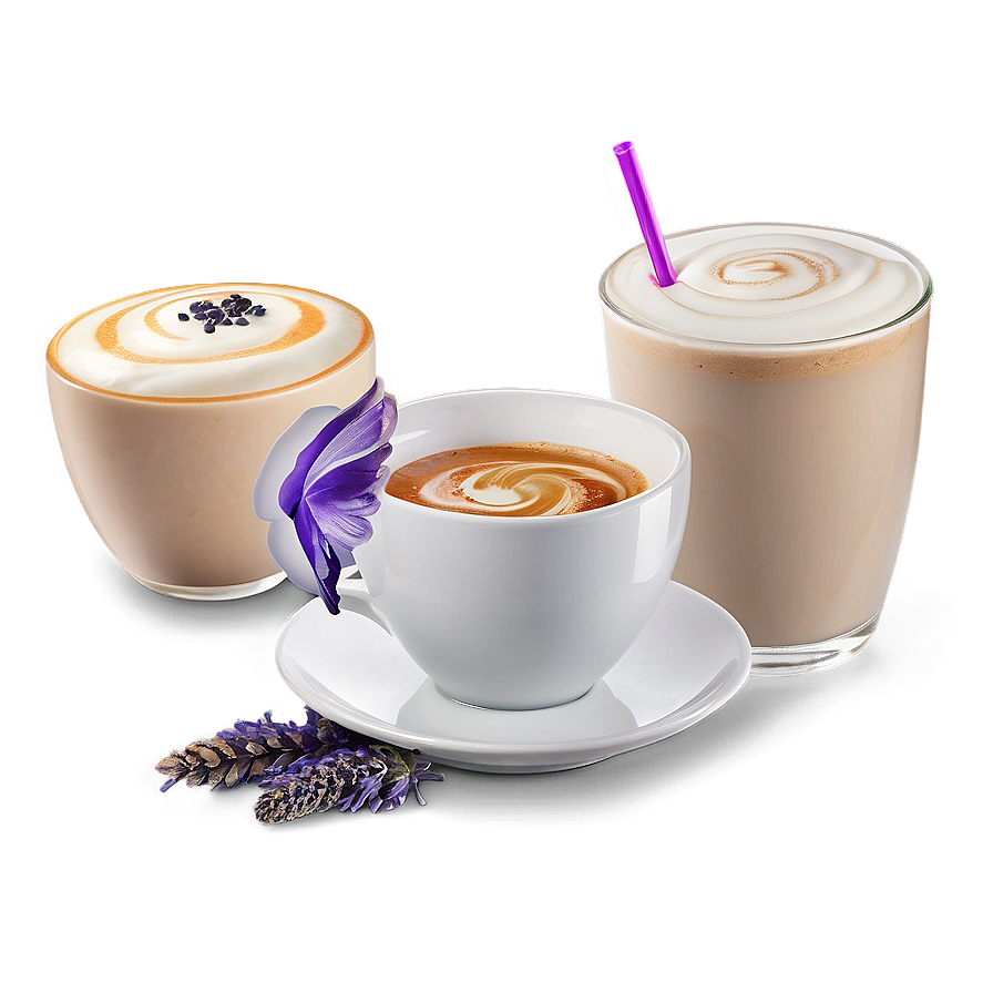Lavender Latte Relax PNG 90 PNG with transparent background
