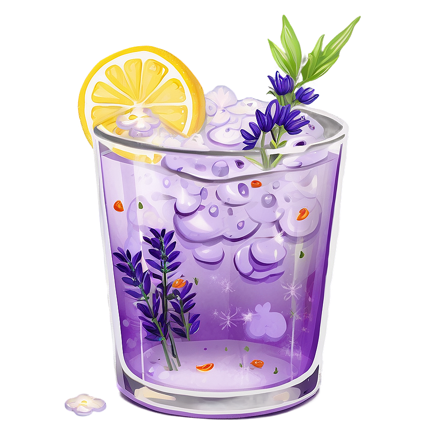 Lavender Lemonade Glass Png Xuy