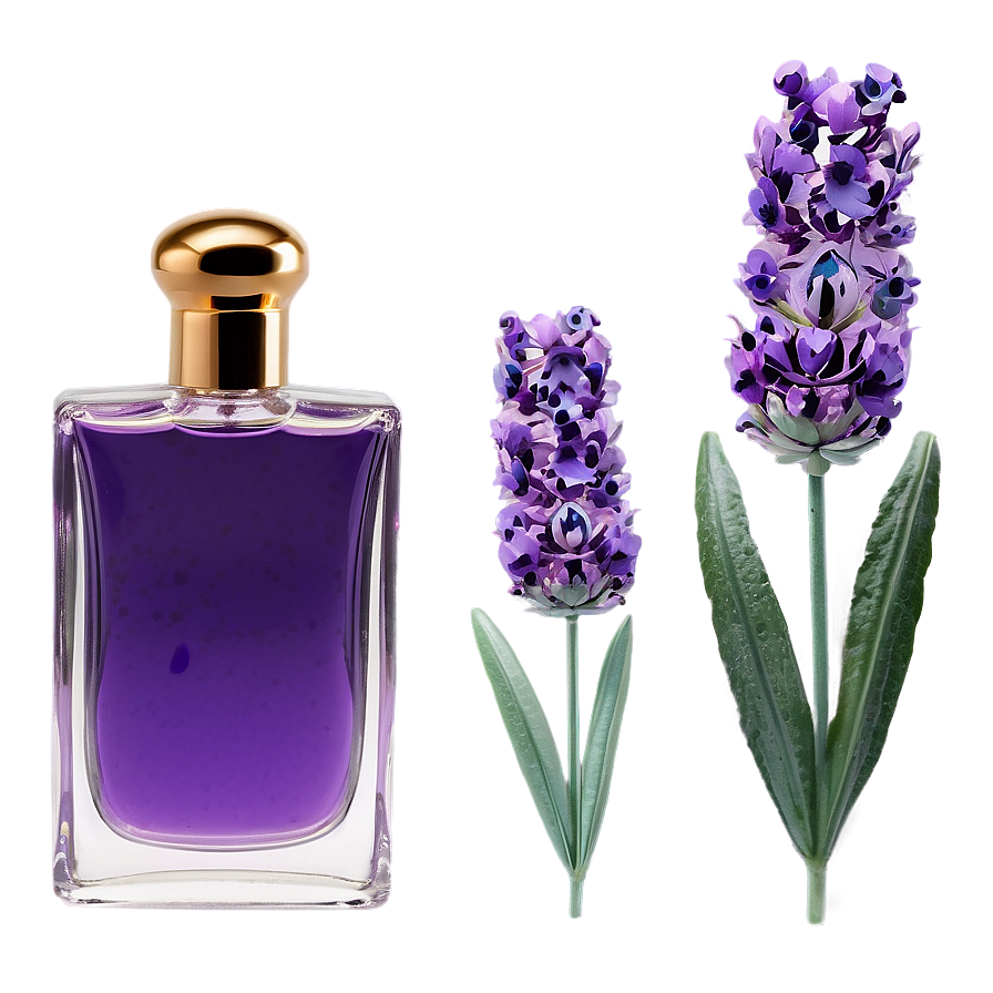 Lavender Perfume Flask Png 16