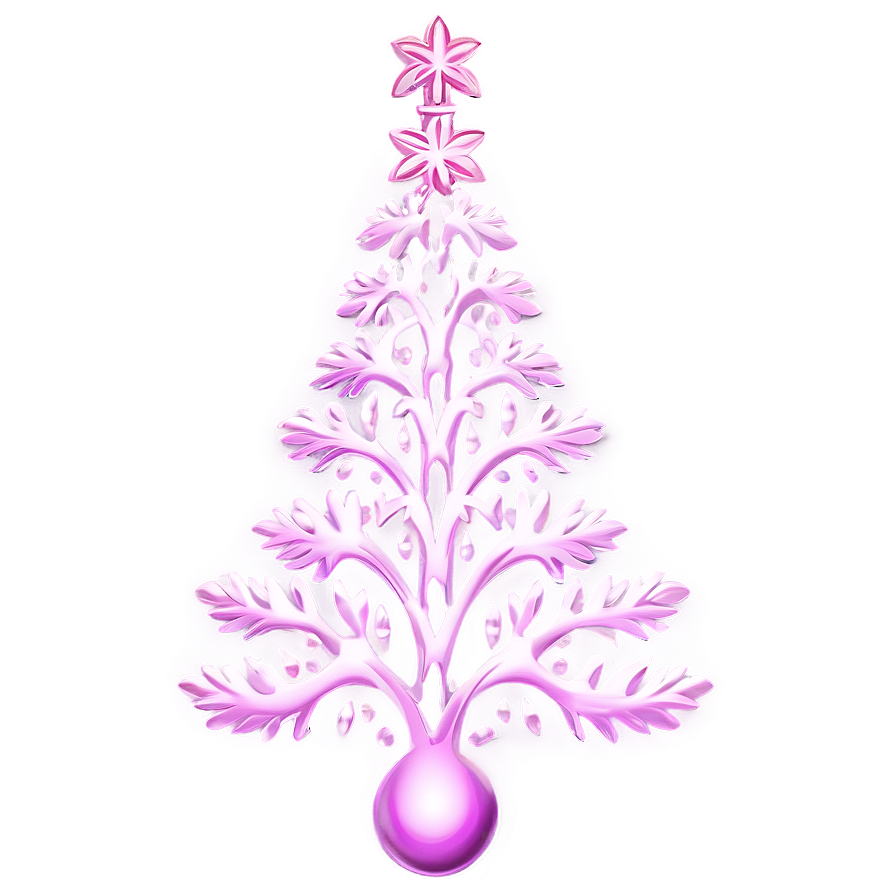 Lavender Pink Christmas Tree Png 1