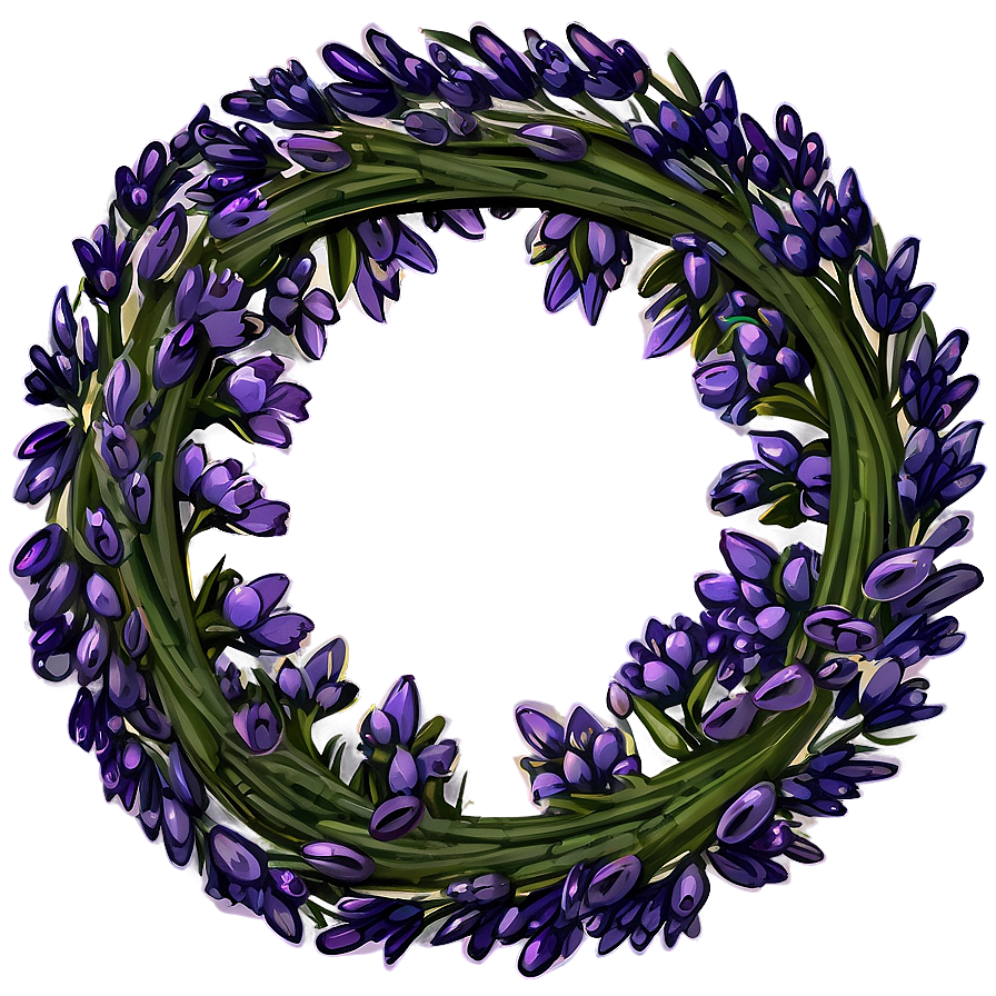 Lavender Wreath Circle Png 05062024