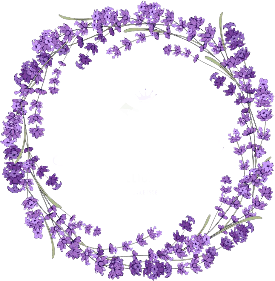 Lavender Wreath Graphic Design PNG with transparent background