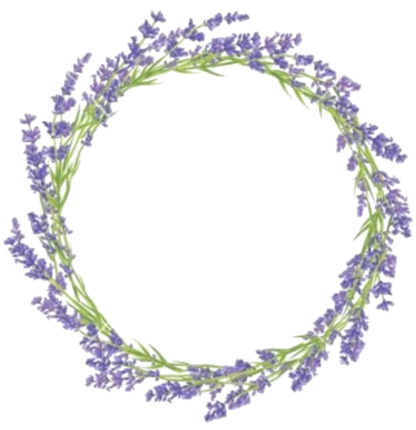 Lavender Wreath Transparent Background PNG with transparent background