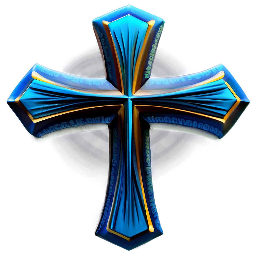 Layered Blue Cross Png 43