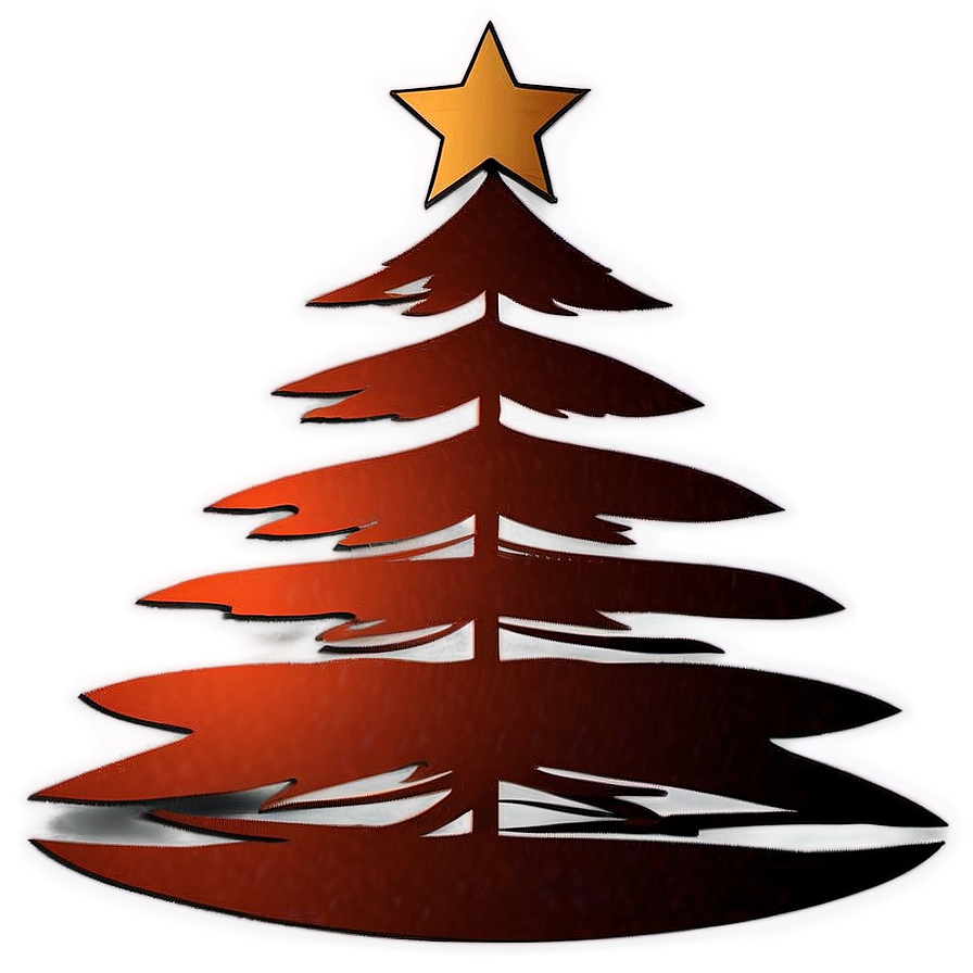 Layered Christmas Tree Silhouette Png Qcs