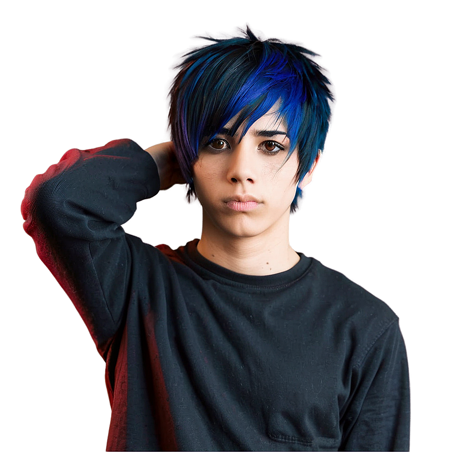 Layered Emo Haircut PNG 20 PNG image with a transparent background, free high-resolution download