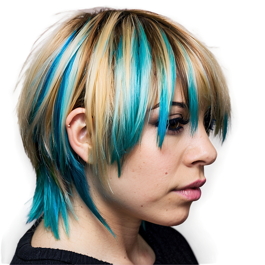 Layered Emo Haircut PNG 28 PNG image with a transparent background, free high-resolution download