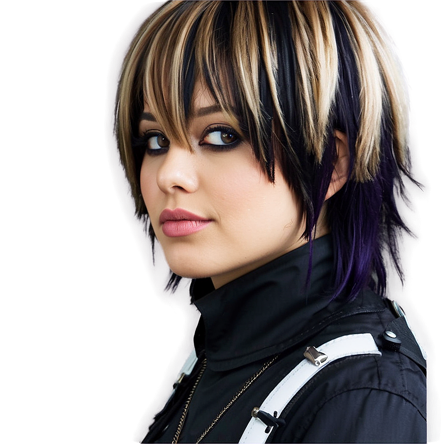 Layered Emo Haircut PNG ksx71 PNG image with a transparent background, free high-resolution download