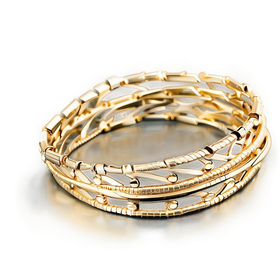 Layered Gold Bracelet Fashion Png Lgu