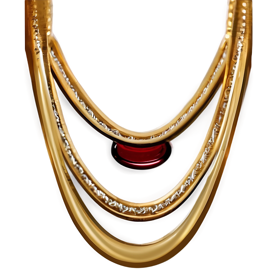 Layered Gold Necklace Png Kye