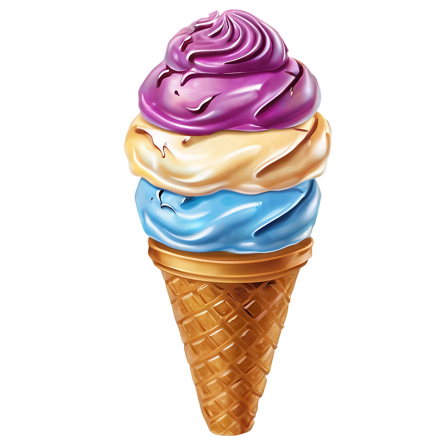 Layered Ice Cream Cone Png Fgu91