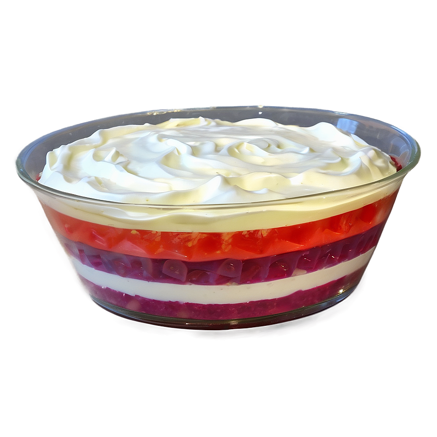 Layered Jello And Cream Parfait Png Pwe68