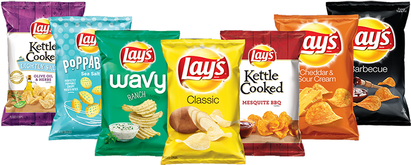 Lays Chip Variety Pack PNG with transparent background
