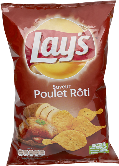 Lays Roast Chicken Flavor Chips PNG with transparent background
