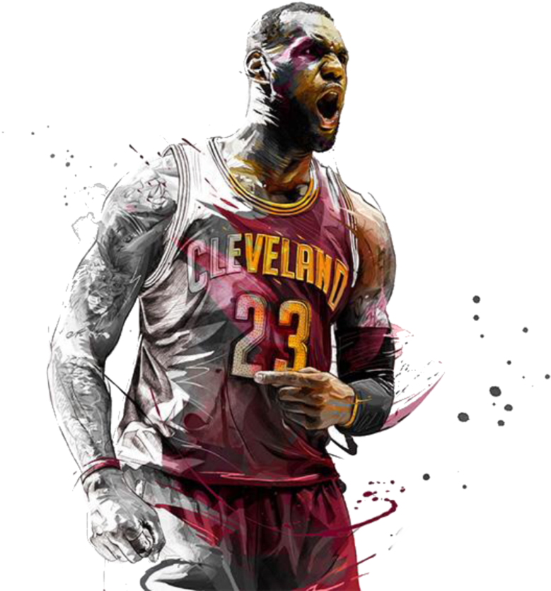 Le Bron Cleveland Cavaliers Artwork