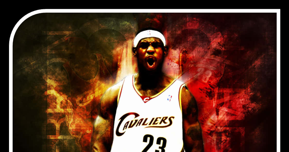 Le Bron James Cavaliers Fervor PNG with transparent background