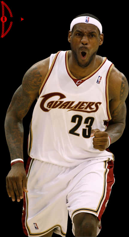 Le Bron James Cleveland Cavaliers Intensity PNG with transparent background
