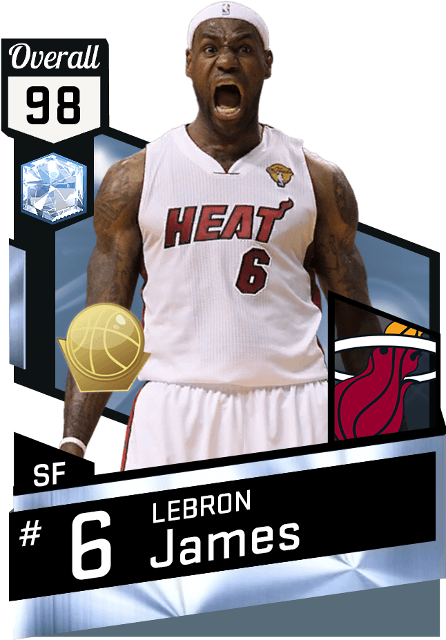 Le Bron James Miami Heat Card98 Overall