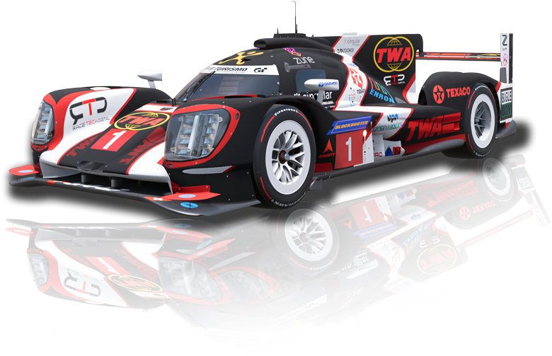 Le Mans Prototype Racing Car PNG with transparent background