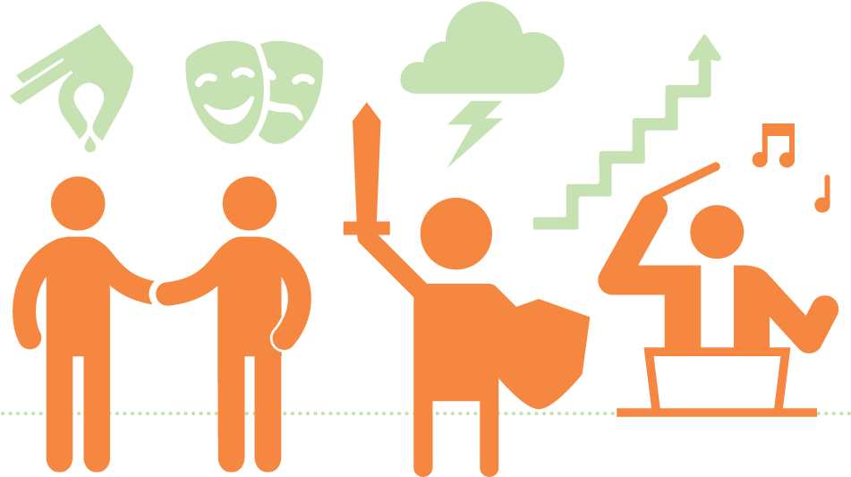 Leadership Attributes Vector Illustration PNG with transparent background