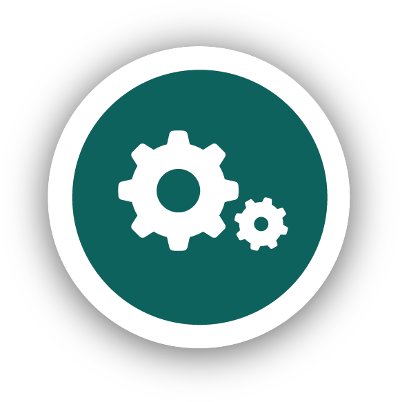 Leadership Concept Gears Symbol PNG with transparent background