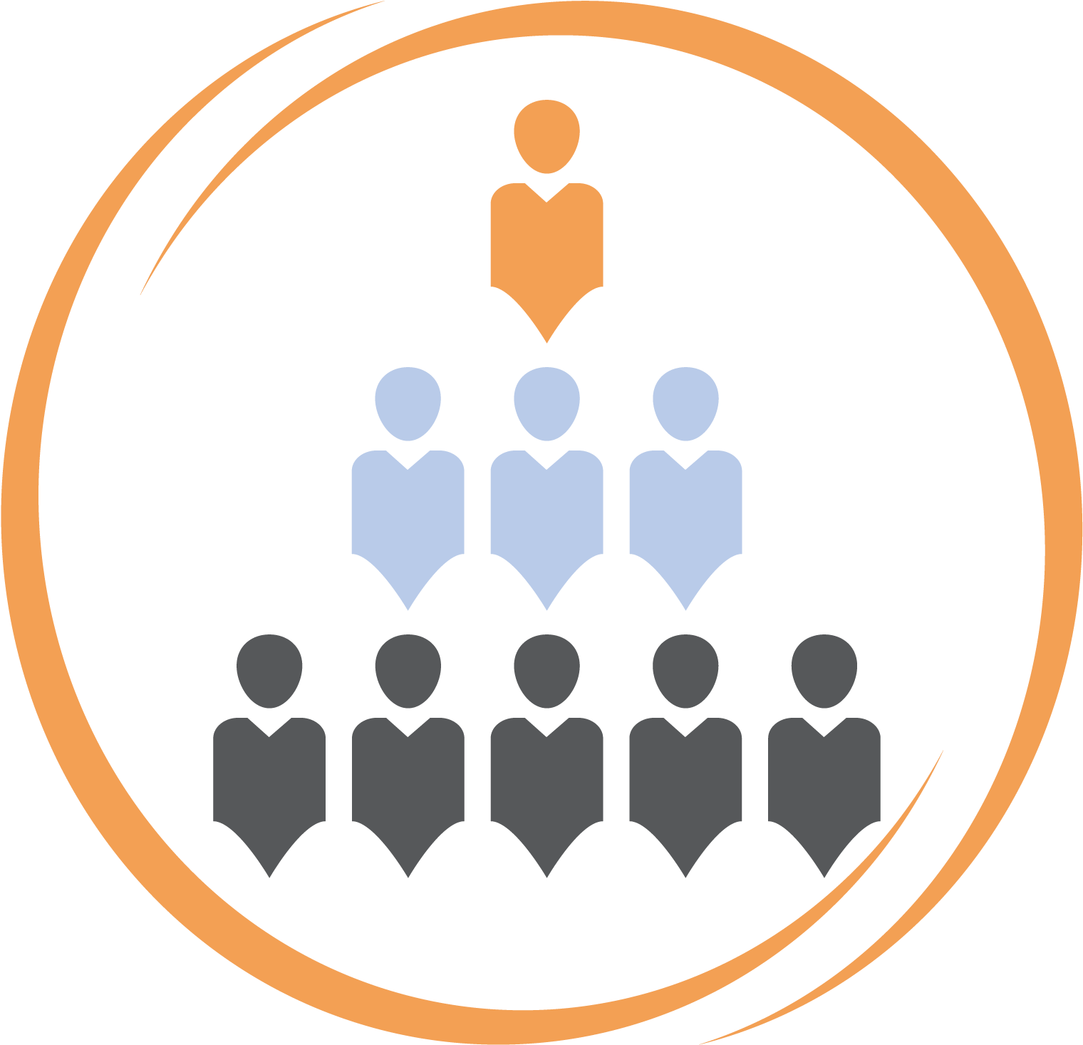 Leadership Hierarchy Icon PNG with transparent background