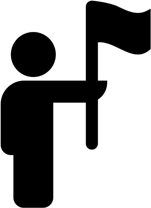 Leadership Symbolwith Flag PNG with transparent background