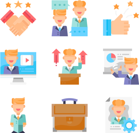 Leadershipand Professional Growth Icons PNG with transparent background