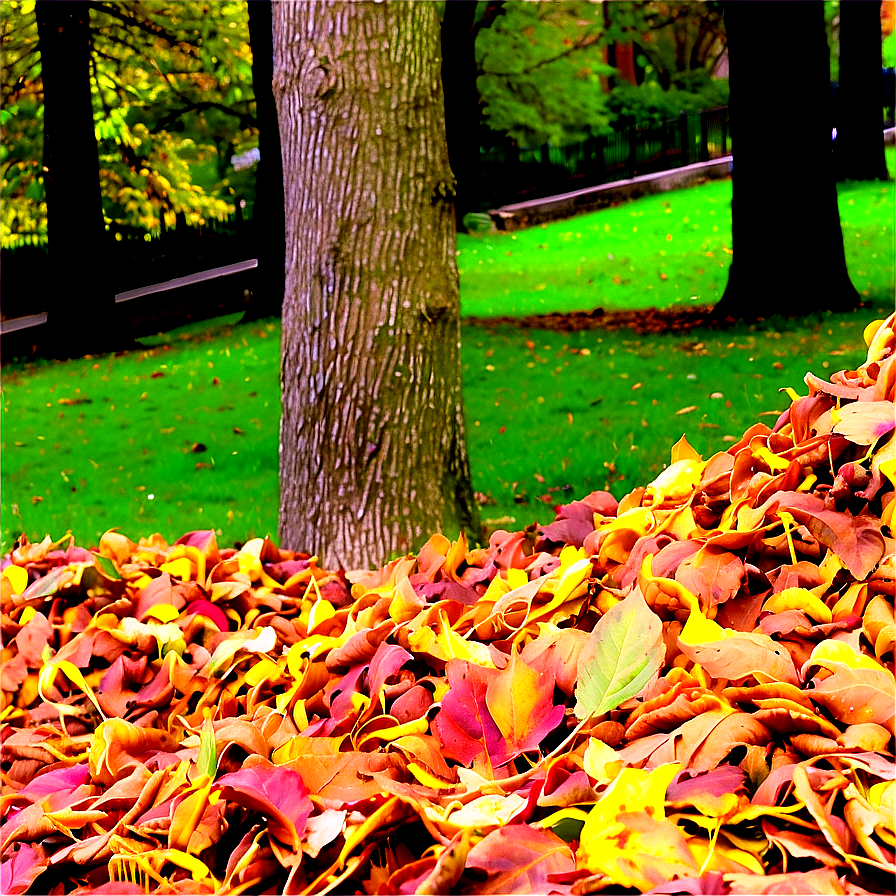 Leaf Pile In Park Png Kql97