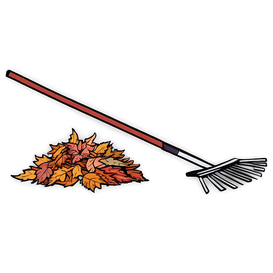 Leaf Pile With Rake Png Jcf