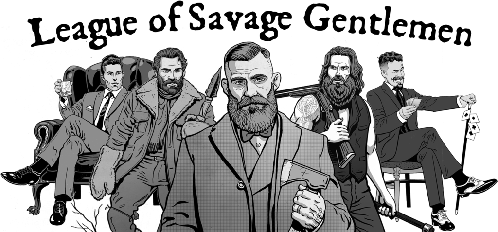 Leagueof Savage Gentlemen Illustration PNG with transparent background