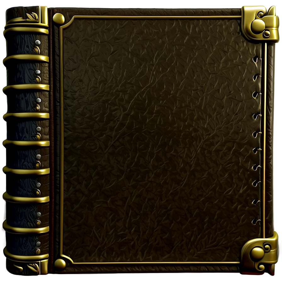 Leather Book Cover PNG 06252024 PNG with transparent background