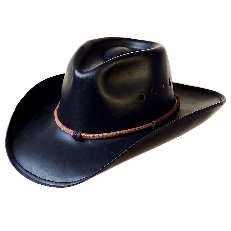 Leather Cowboy Hat PNG 06252024 PNG with transparent background