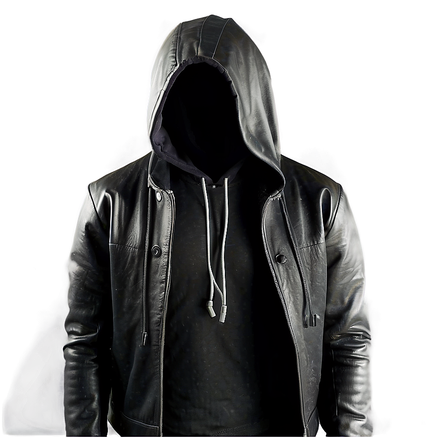 Leather Hoodie Strings Png 44