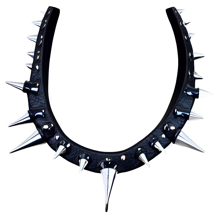 Leather Spiked Choker Design Png 39