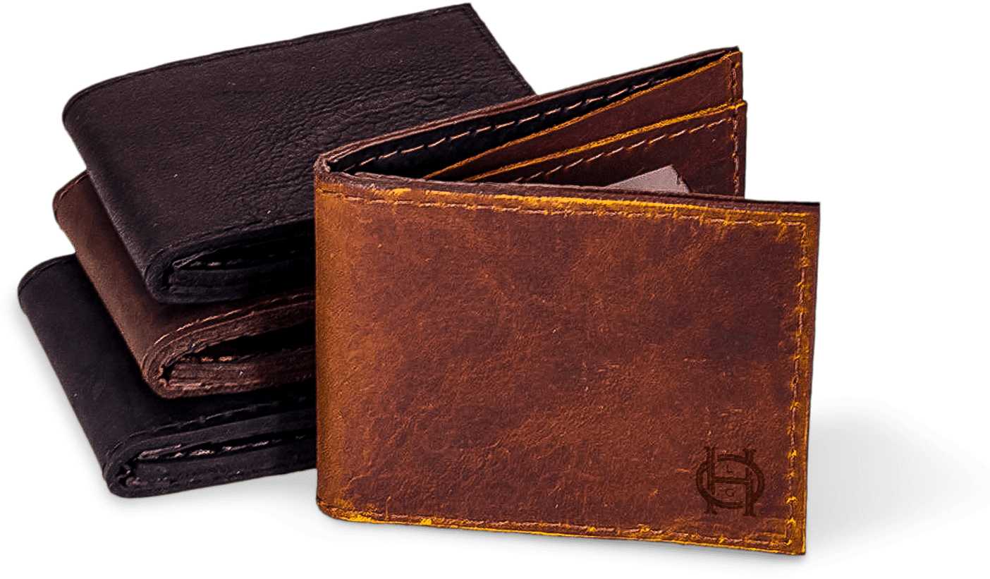 Leather Wallets Stacked